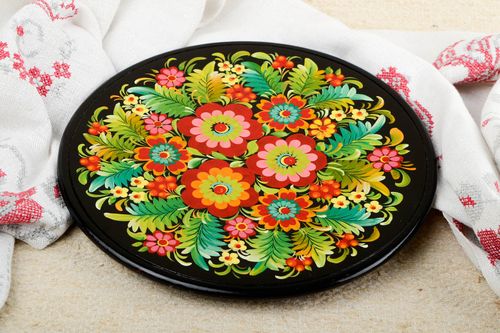 Beautiful handmade wooden plate wall plate design gift ideas decorative use only - MADEheart.com