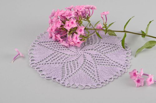 Unique decorative knitted napkin interior idea handmade designer present - MADEheart.com