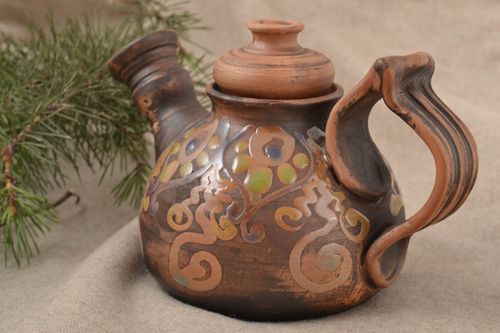 Глиняный заварочный чайник ручной работы посуда для чая посуда из керамики - MADEheart.com