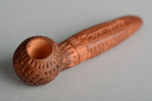 Глиняная трубка для курения Орнамент - MADEheart.com