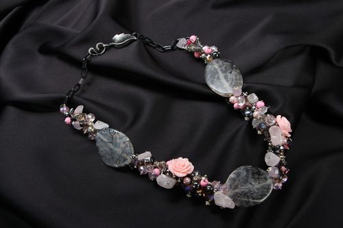 Handmade necklace with agate - MADEheart.com