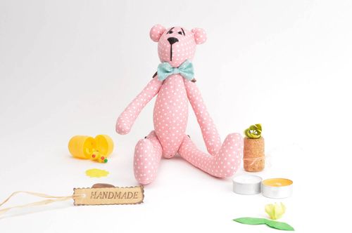 Juguete artesanal muñeco de peluche de tela regalo original para niño Osito - MADEheart.com