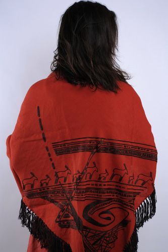 Linen handmade shawl - MADEheart.com