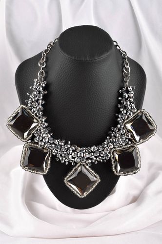Collar original con piedras de estrás bisutería artesanal regalo para mujer - MADEheart.com