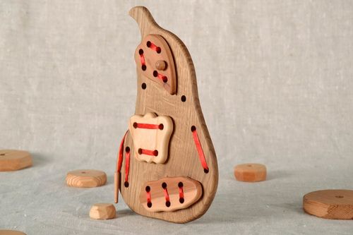 Lernspiel aus Holz Birne - MADEheart.com