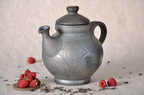 Ceramic kettle with lid  - MADEheart.com