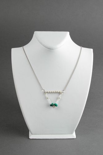 Chain pendant handmade long pendant beaded pendant fashion bijouterie for girls - MADEheart.com