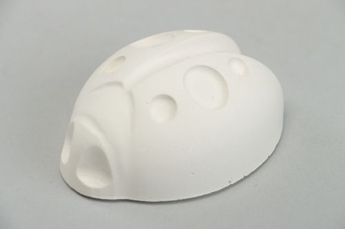 Handmade volume unpainted plaster craft blank for decoration figurine of Ladybird - MADEheart.com