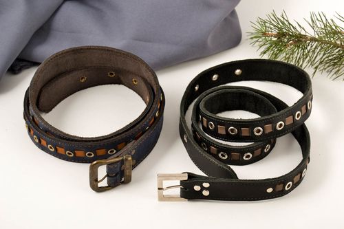 Cinturón de cuero hecho a mano ropa masculina inusual accesorio de moda - MADEheart.com