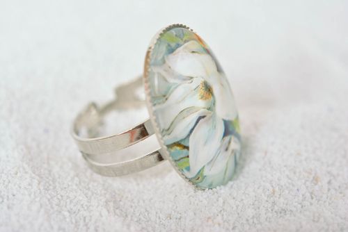Ring Damen handgemacht Schmuck Ring Designer Accessoires Geschenk Ideen Glas - MADEheart.com