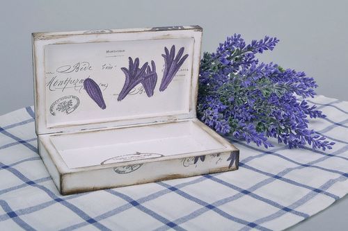 Geldschatulle aus Holz Blumen - MADEheart.com