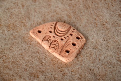 DIY handmade designer clay pendant ceramic blank for jewelry making - MADEheart.com
