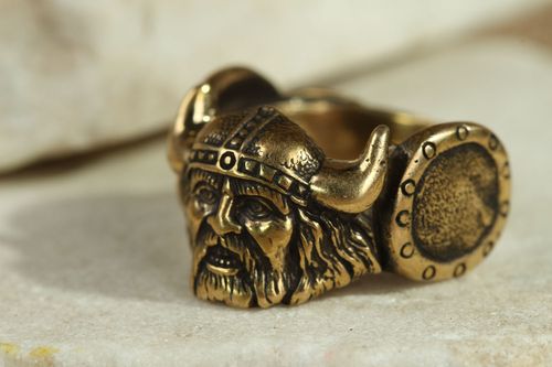 Anel de bronze feito à mão Viking - MADEheart.com