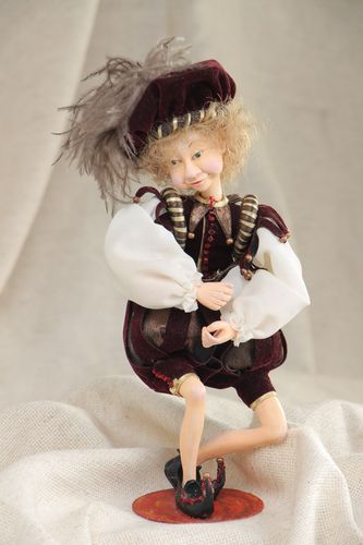 Дизайнерская кукла из паперклея для коллекции скульптурная ручной работы - MADEheart.com
