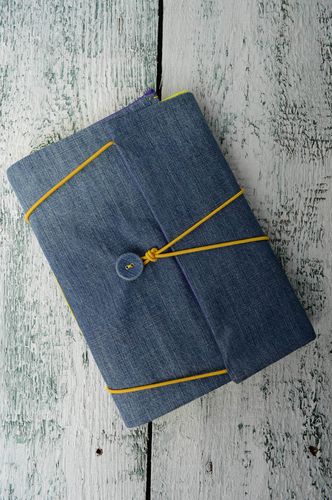 Notebook with colorful pages Denim - MADEheart.com