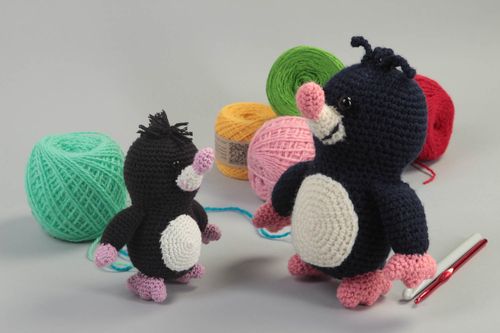 Set of 2 handmade childrens toys crochet soft toys birthday gift ideas - MADEheart.com