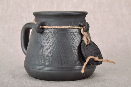 Taza de cerámica negra ahumada - MADEheart.com