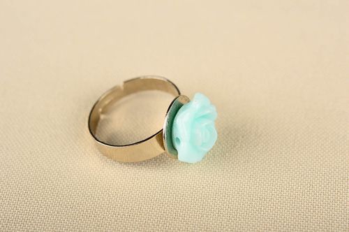 Stylish handmade plastic ring womens flower ring fashion accessories for girls - MADEheart.com