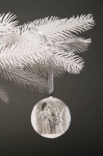 Decoro natalizio fatto a mano addobbo natalizio in legno pallina di Natale - MADEheart.com