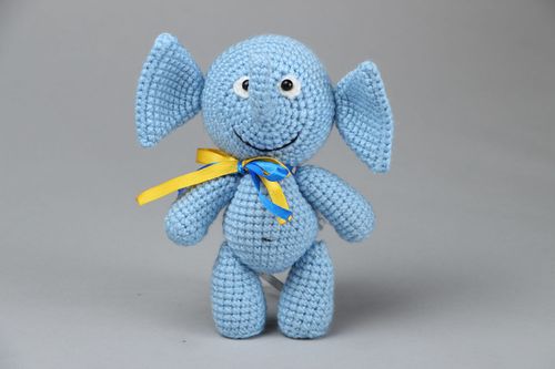 Brinquedo macio de autor Elefante azul - MADEheart.com