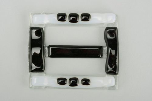Cabide para lenços Domino de fusão de vidro. - MADEheart.com