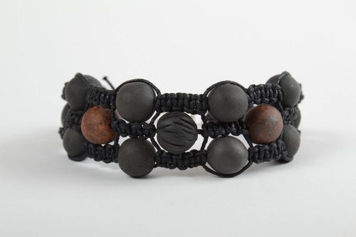 Women handmade woven cord bracelet wrist bracelet with beads fashion accessories - MADEheart.com