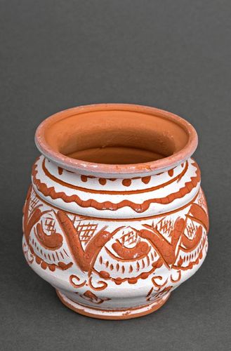 Vaso decorativo in ceramica fatto a mano Vaso di argilla Pentolina in ceramica - MADEheart.com