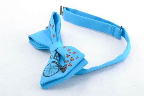 Nœud papillon en coton Bicyclette amoureuse - MADEheart.com