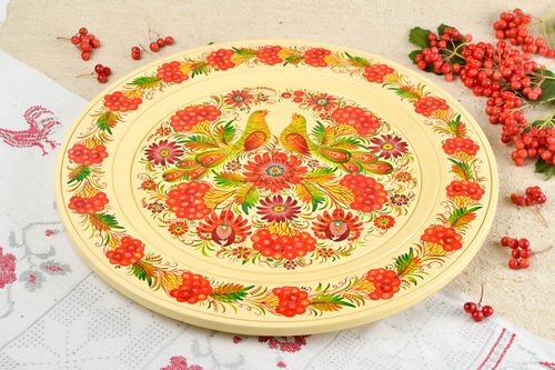 Unusual wall plate handmade wooden wall panel wood craft decorative use only - MADEheart.com