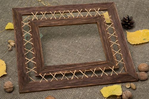 Homemade home decor photo frame wall hanging wooden photo frame wooden gifts - MADEheart.com