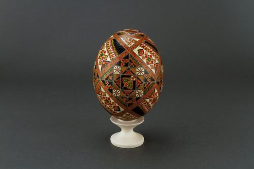 Huevo pintado de avestruz - MADEheart.com