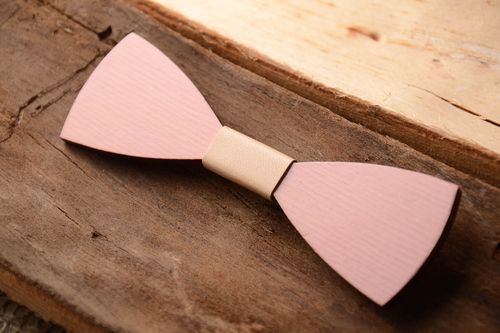 Handmade brooch pin bow brooch wooden accessories designer jewelry for women - MADEheart.com
