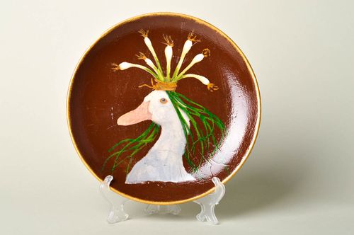 Handmade ceramic plate clay plate interior decorating decorative use only - MADEheart.com