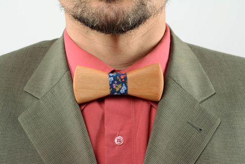 Wooden bow tie Summer Night - MADEheart.com