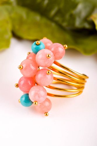 Handmade ring designer ring with stones unusual accessory gift for women - MADEheart.com