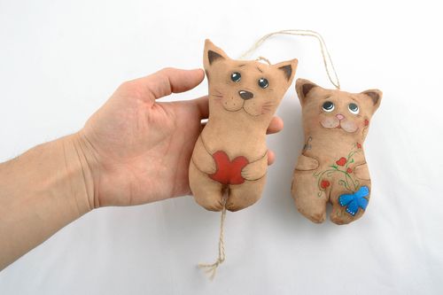 Colgantes decorativos aromatizados, gatos de peluche - MADEheart.com