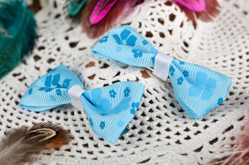 Ganchos artesanales azules accesorios para peinados regalo original para chica - MADEheart.com