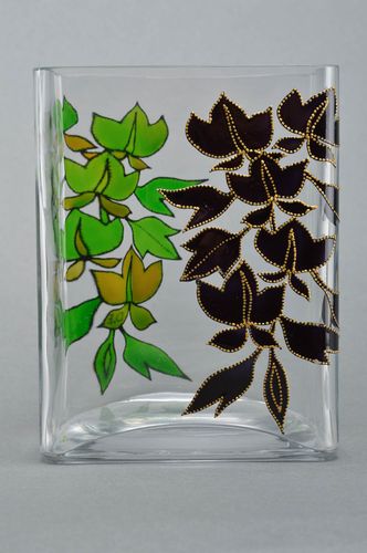 7 inches vase glass rectangular décor 3 lb in eco style - MADEheart.com