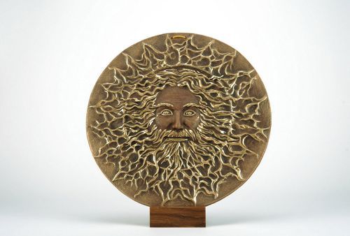 Wall panel of ceramic Svarog (Slavic God) - MADEheart.com