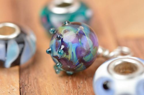 Perle en verre faite main Fourniture pour bijoux lampwork Loisirs créatifs - MADEheart.com