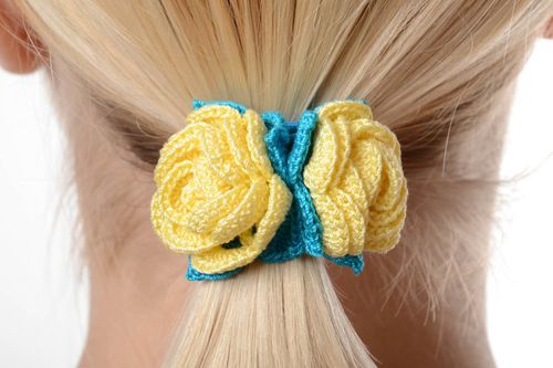 Elastici per capelli fiocchi fatti a mano due elastici simpatici da bambine - MADEheart.com
