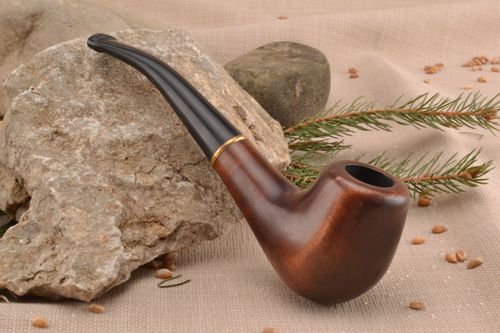 Smoking pipe made of wood for decorative use only - MADEheart.com