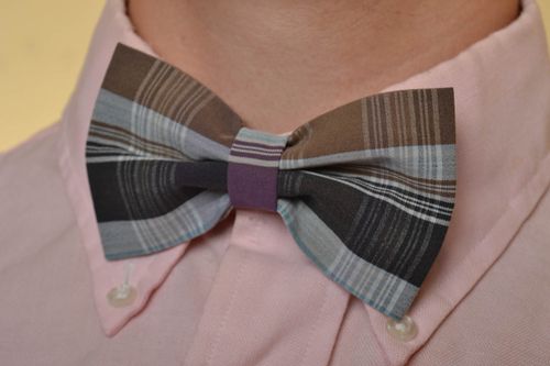 Beautiful handmade designer textile bow tie with 490 mm adjustable strap - MADEheart.com