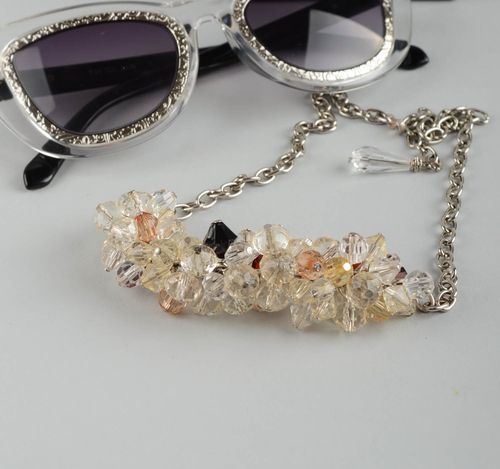 Collana fatta a mano girocollo originale con perline accessorio da donna - MADEheart.com