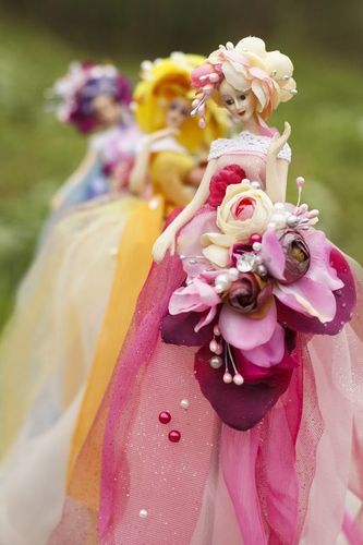 Свадебная кукла в розовом платье - MADEheart.com