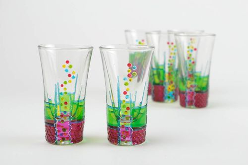 Vasos para vodka hechos a mano de cristal utensilios de cocina regalo original - MADEheart.com