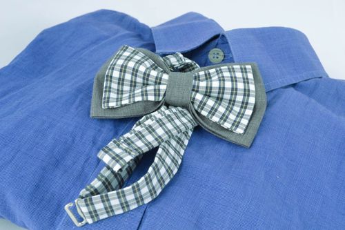 Fabric bow tie for tweed jacket - MADEheart.com