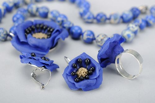 Jewelry set with variscite stone - MADEheart.com