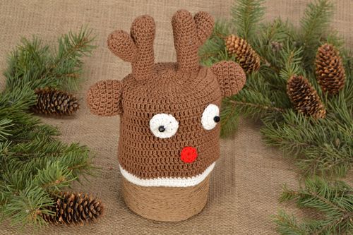 Funny crocheted hat Deer - MADEheart.com