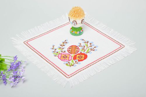 Servilleta bordada hecha a mano textil para el hogar decoración de mesa - MADEheart.com